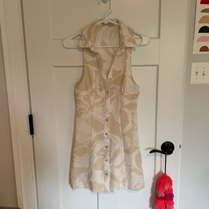 UO Tia Button Front Mini Dress